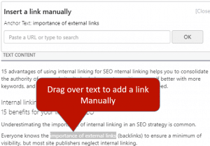 Manually Inserting Links using InLinks