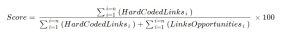 Mathematical equation for internal linking