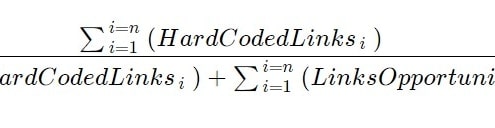 Mathematical equation for internal linking